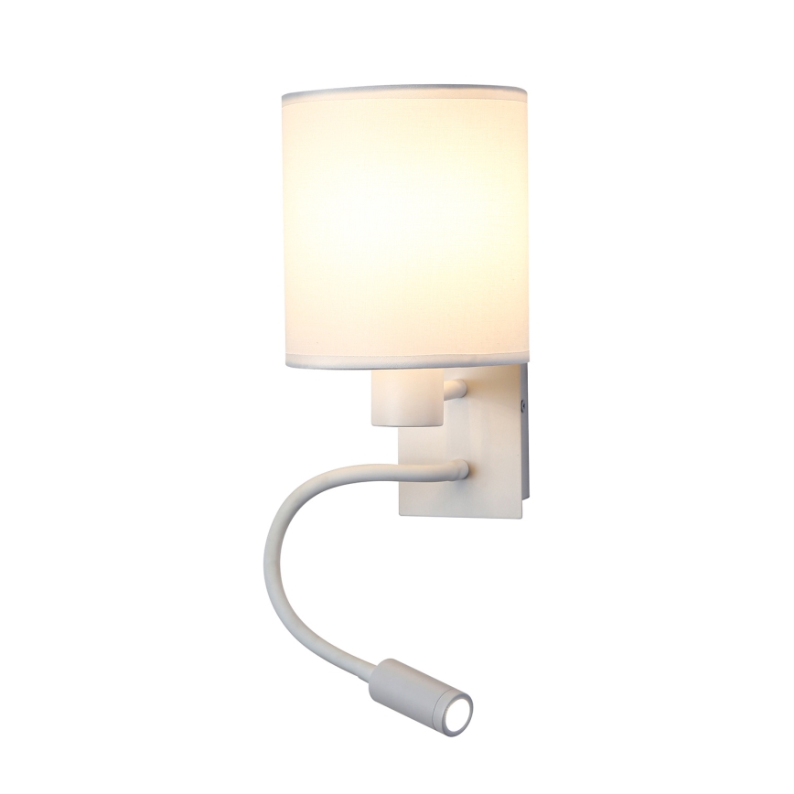 Brilagi - Candeeiro de parede LED flexível NUBILA 1xE27/25W/230V + LED/3W branco