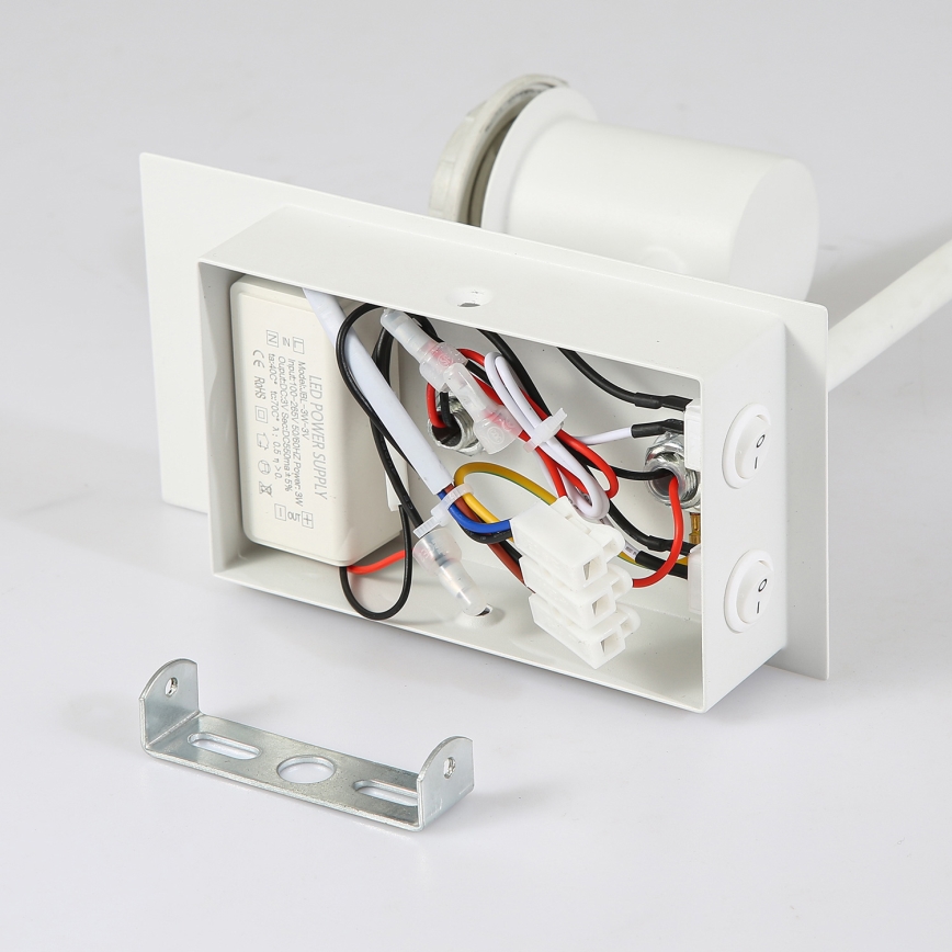 Brilagi - Candeeiro de parede LED flexível NUBILA 1xE27/25W/230V + LED/3W branco