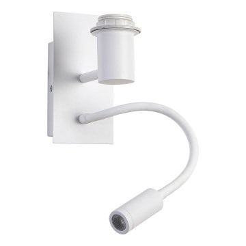 Brilagi - Candeeiro de parede LED flexível NUBILA 1xE27/25W/230V + LED/3W branco