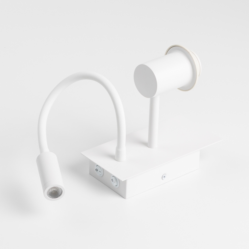 Brilagi - Candeeiro de parede LED flexível NUBILA 1xE27/25W/230V + LED/3W branco