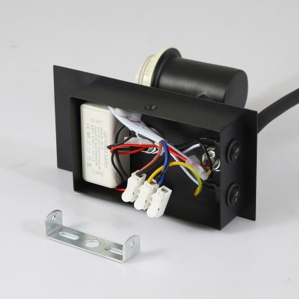 Brilagi - Candeeiro de parede LED flexível NUBILA 1xE27/25W/230V + LED/3W preto/cinzento