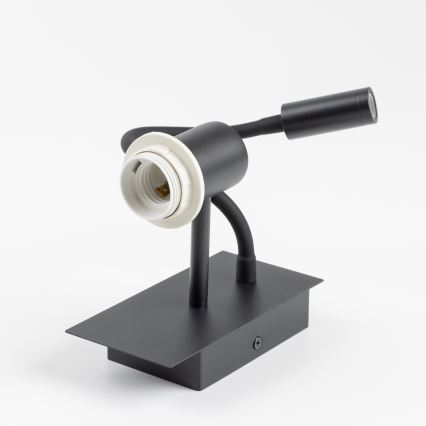 Brilagi - Candeeiro de parede LED flexível NUBILA 1xE27/25W/230V + LED/3W preto