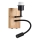 Brilagi - Candeeiro de parede LED flexível NUBILA WOOD 1xE27/25W/230V + LED/3W carvalho/preto