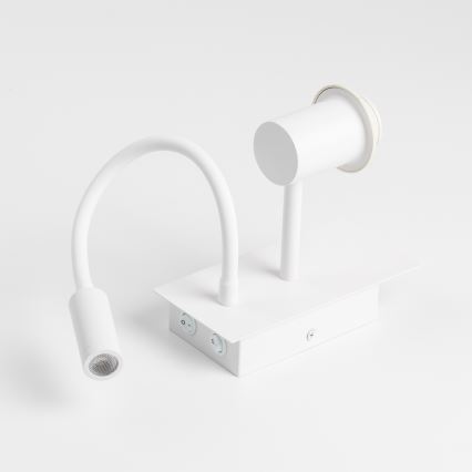 Brilagi - LED Candeeiro de parede flexível NUBILA 1xE27/25W/230V + LED/3W branco/castanho claro