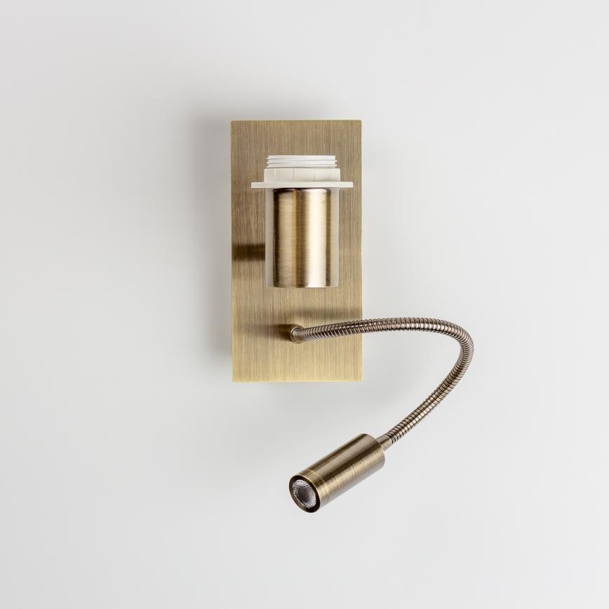 Brilagi - LED Candeeiro de parede flexível NUBILA 1xE27/25W/230V + LED/3W latão/antracite