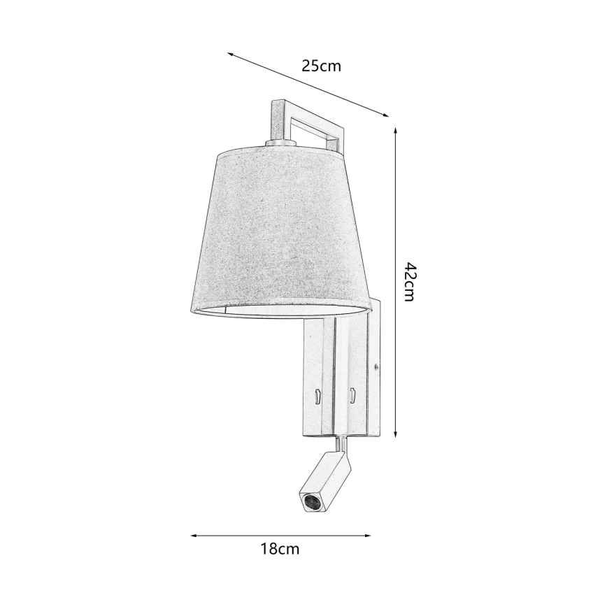 Brilagi - Candeeiro de parede LED RAYAS 1xE14/40W/230V + LED/3W preto