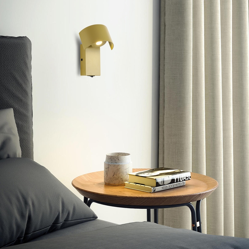 Brilagi - Candeeiro de parede LED VASTO LED/3W/230V amarelo