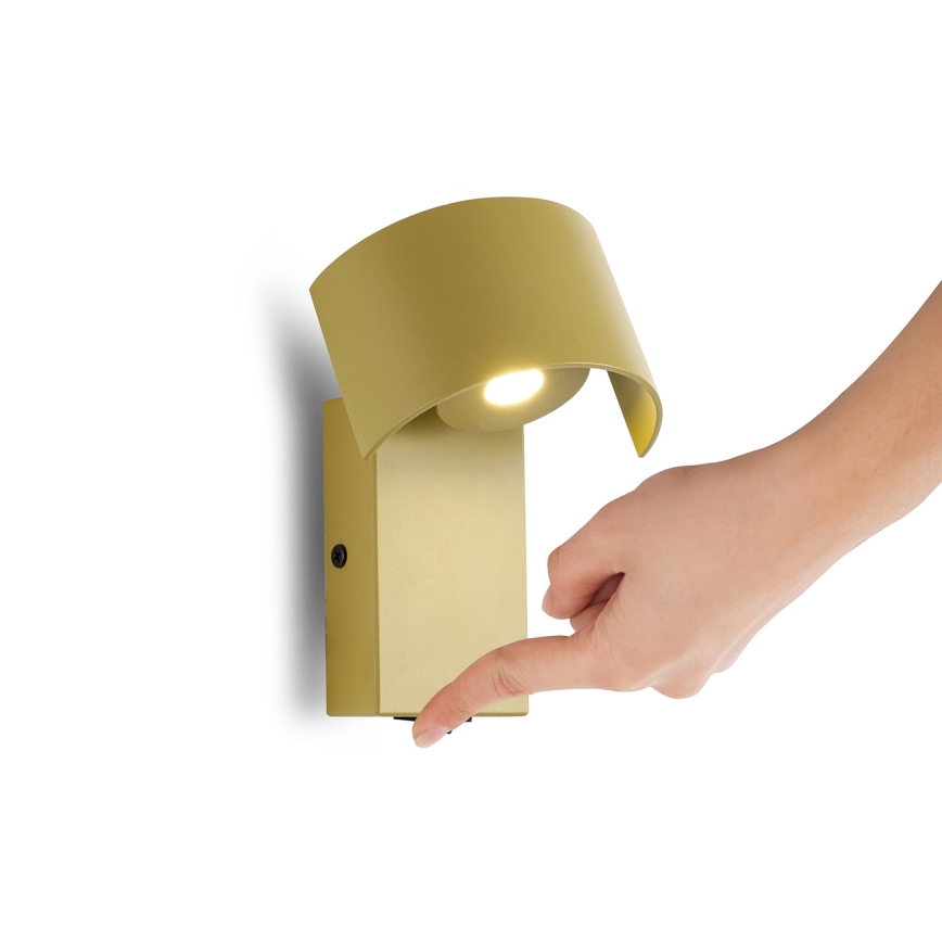 Brilagi - Candeeiro de parede LED VASTO LED/3W/230V amarelo
