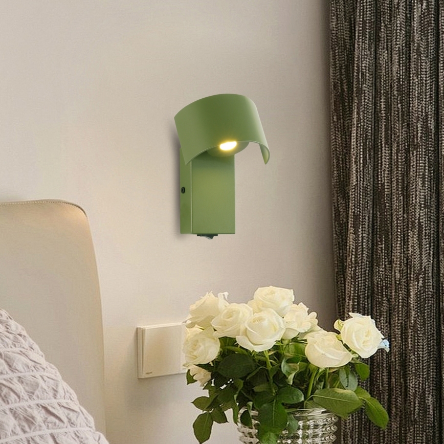 Brilagi - Candeeiro de parede LED VASTO LED/3W/230V verde
