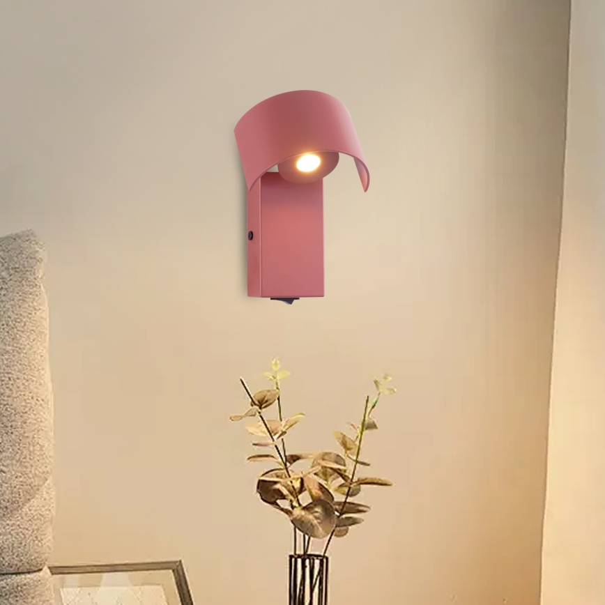 Brilagi - Candeeiro de parede LED VASTO LED/3W/230V vermelho borgonha