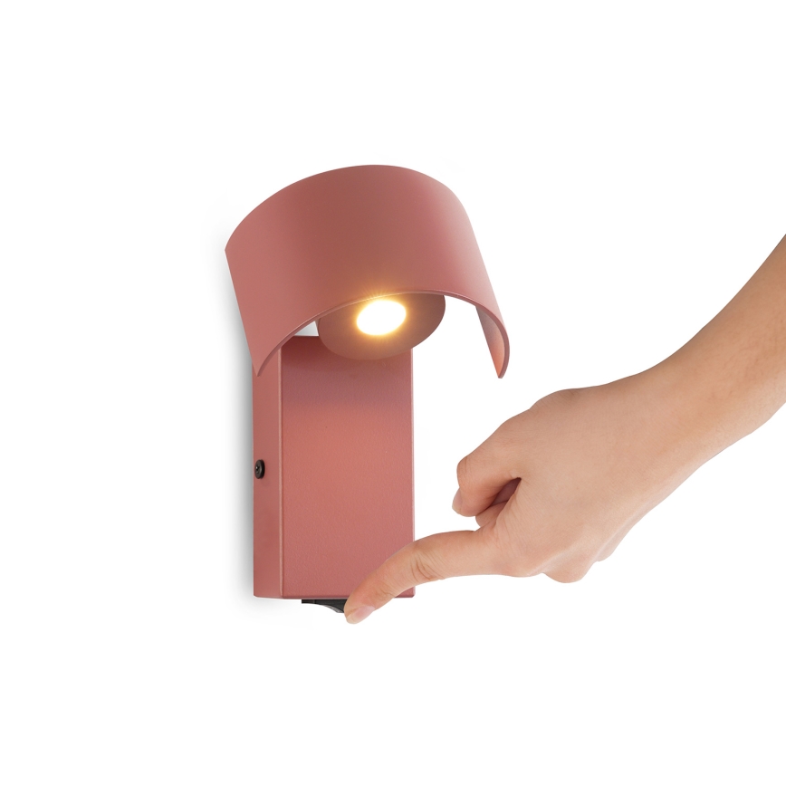 Brilagi - Candeeiro de parede LED VASTO LED/3W/230V vermelho borgonha