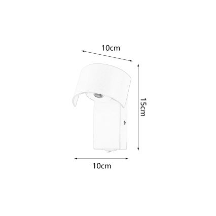Brilagi - Candeeiro de parede LED VASTO LED/3W/230V vermelho borgonha