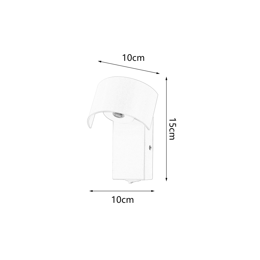 Brilagi - Candeeiro de parede LED VASTO LED/3W/230V vermelho borgonha