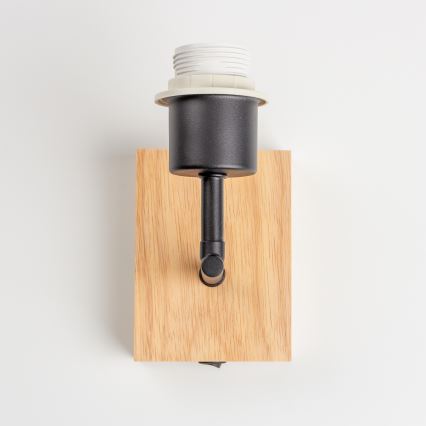 Brilagi - Candeeiro de parede NUBILA WOOD 1xE27/25W/230V carvalho/castanho