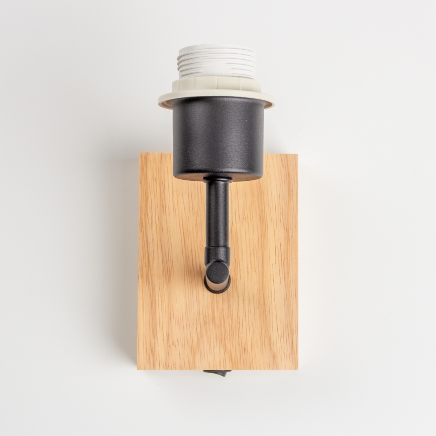 Brilagi - Candeeiro de parede NUBILA WOOD 1xE27/25W/230V carvalho/castanho