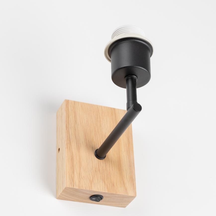 Brilagi - Candeeiro de parede NUBILA WOOD 1xE27/25W/230V carvalho/castanho