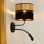 Brilagi - Candeeiro de parede ROYAL 1xE27/15W/230V + 1xG9/3W preto/dourado