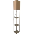Brilagi - Candeeiro de pé com prateleiras GRADUS 1xE27/40W/230V cinzento/bege