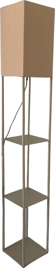 Brilagi - Candeeiro de pé com prateleiras GRADUS 1xE27/40W/230V cinzento/bege