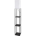 Brilagi - Candeeiro de pé com prateleiras GRADUS 1xE27/40W/230V preto/branco