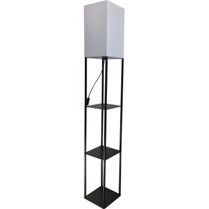 Brilagi - Candeeiro de pé com prateleiras GRADUS 1xE27/40W/230V preto/branco