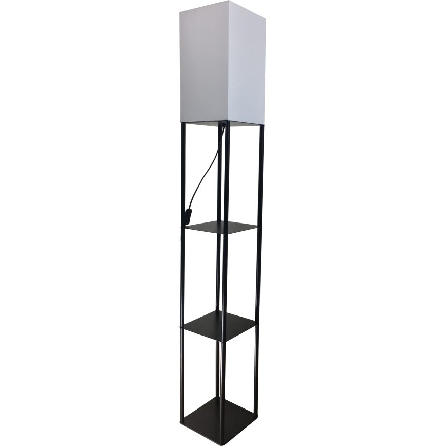 Brilagi - Candeeiro de pé com prateleiras GRADUS 1xE27/40W/230V preto/branco