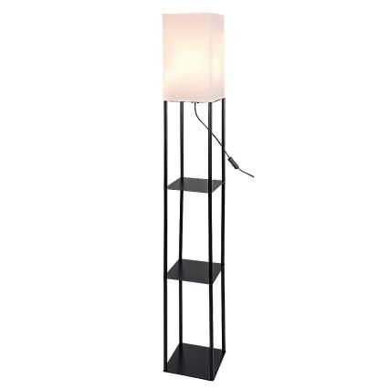 Brilagi - Candeeiro de pé com prateleiras GRADUS 1xE27/40W/230V preto/branco