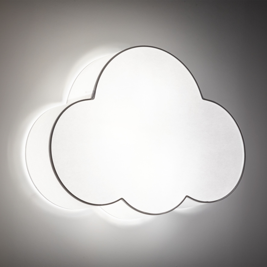 Brilagi - Candeeiro de tecto infantil NIMBUS 4xE27/15W/230V 46x63 cm branco