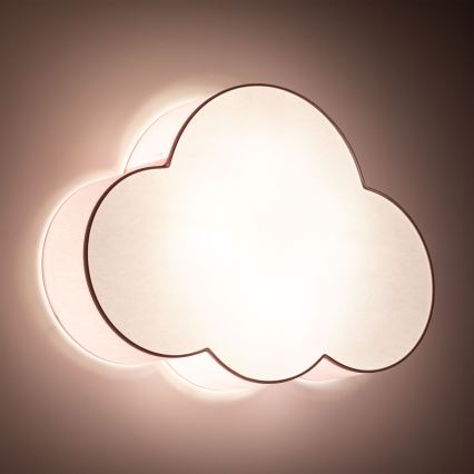 Brilagi - Candeeiro de tecto infantil NIMBUS 4xE27/15W/230V rosa