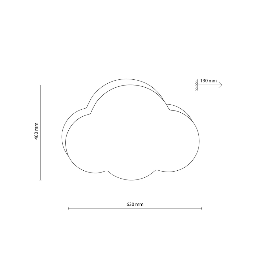 Brilagi - Candeeiro de tecto infantil NIMBUS MINI 2xE27/15W/230V branco