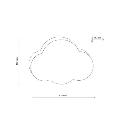 Brilagi - Candeeiro de tecto infantil NIMBUS MINI 2xE27/15W/230V rosa