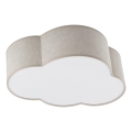 Brilagi - Candeeiro de tecto infantil NIMBUS MINI LINEN 2xE27/15W/230V 31x43 cm bege