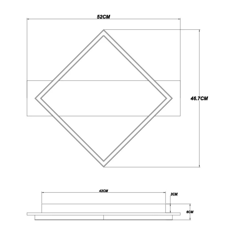 Brilagi - Candeeiro de tecto LED AXIS LED/18W/230V