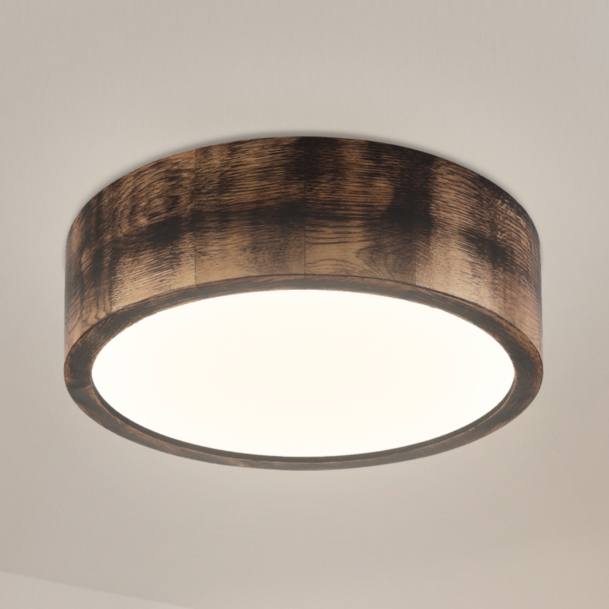Brilagi - Candeeiro de tecto LED CARVALHO SMOKEY LED/20W/230V, carvalho, Ø 27,5 cm