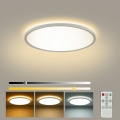 Brilagi - Candeeiro de tecto LED dimável ULTRA SLIM LED/18W/230V 2700-6500K Ø 30 cm branco + comando remoto