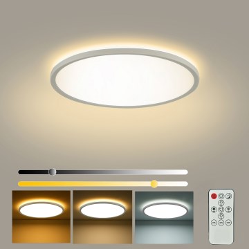 Brilagi - Candeeiro de tecto LED dimável ULTRA SLIM LED/18W/230V 2700-6500K Ø 30 cm branco + comando remoto