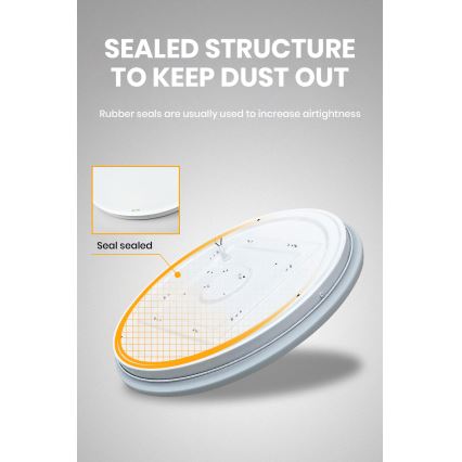 Brilagi - Candeeiro de tecto LED regulável inteligente/24W/230V Ø 38 cm 2700–6500K Wi‑Fi compatível com Tuya + controlo remoto
