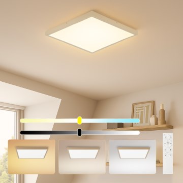 Brilagi - Candeeiro de tecto para casa de banho LED dimerizável FRAME SMART LED/50W/230V 60x60 cm 3000-6000K IP44 bege + comando remoto