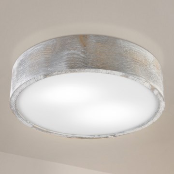 Brilagi - Candeeiro de tecto PINO 2xE27/15W/230V pinho/prateado diâmetro 37,5 cm