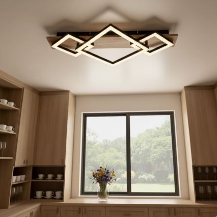 Brilagi - Luminária de teto LED ALSON LED/24W/230V Ø 29,5 cm carvalho