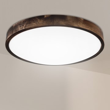 Brilagi - Candeeiro de teto CARVALHO SMOKEY 3xE27/60W/230V, acabamento carvalho, Ø 47,5 cm