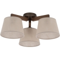 Brilagi - Candeeiro de teto de superfície LATTE 3xE27/60W/230V pinho/bege