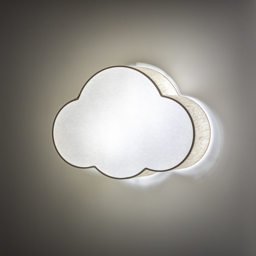 Brilagi - Candeeiro de teto infantil NIMBUS LINEN 2xE27/15W/230V bege
