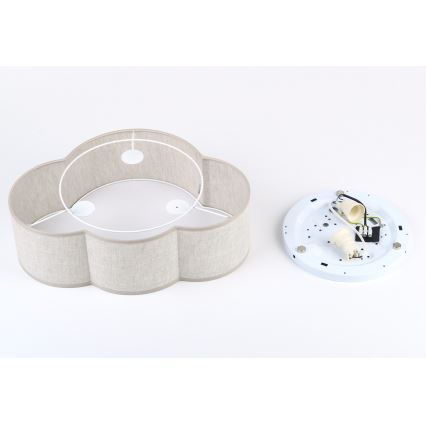 Brilagi - Candeeiro de teto infantil NIMBUS LINEN 2xE27/15W/230V bege
