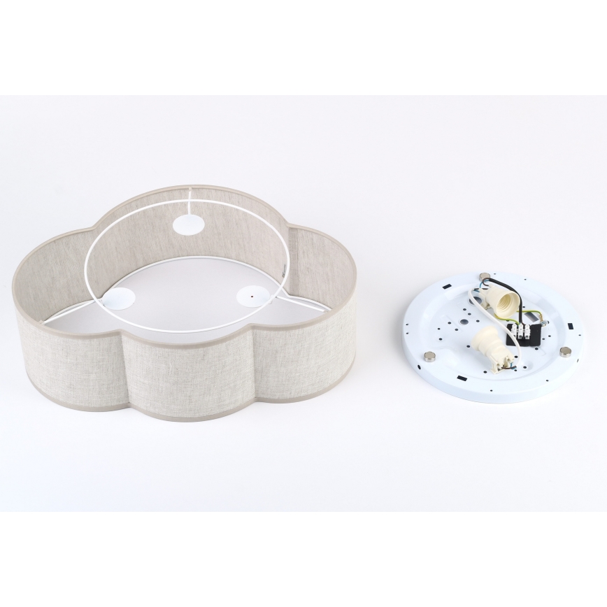 Brilagi - Candeeiro de teto infantil NIMBUS LINEN 2xE27/15W/230V bege