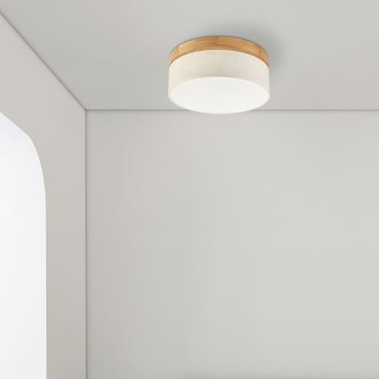 Brilagi - Candeeiro de teto LED BELLADONNA LED/20W/230V diâmetro 30 cm creme/ Carvalho
