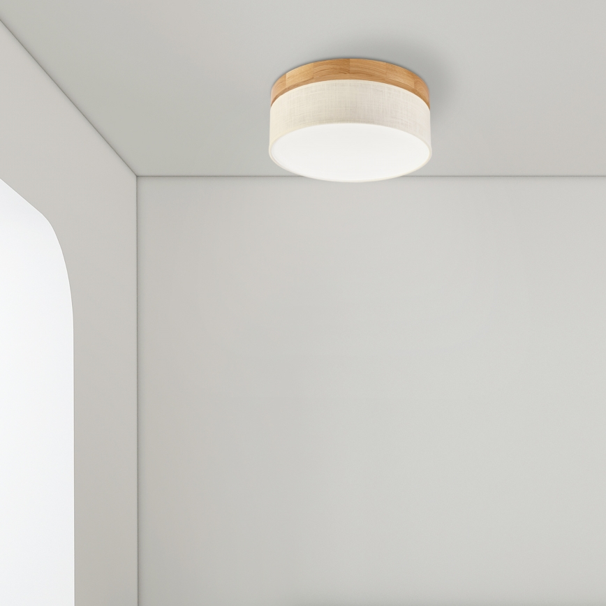 Brilagi - Candeeiro de teto LED BELLADONNA LED/20W/230V diâmetro 30 cm creme/ Carvalho