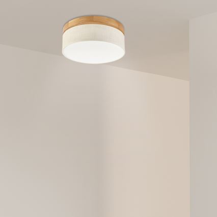 Brilagi - Candeeiro de teto LED BELLADONNA LED/20W/230V diâmetro 30 cm creme/ Carvalho