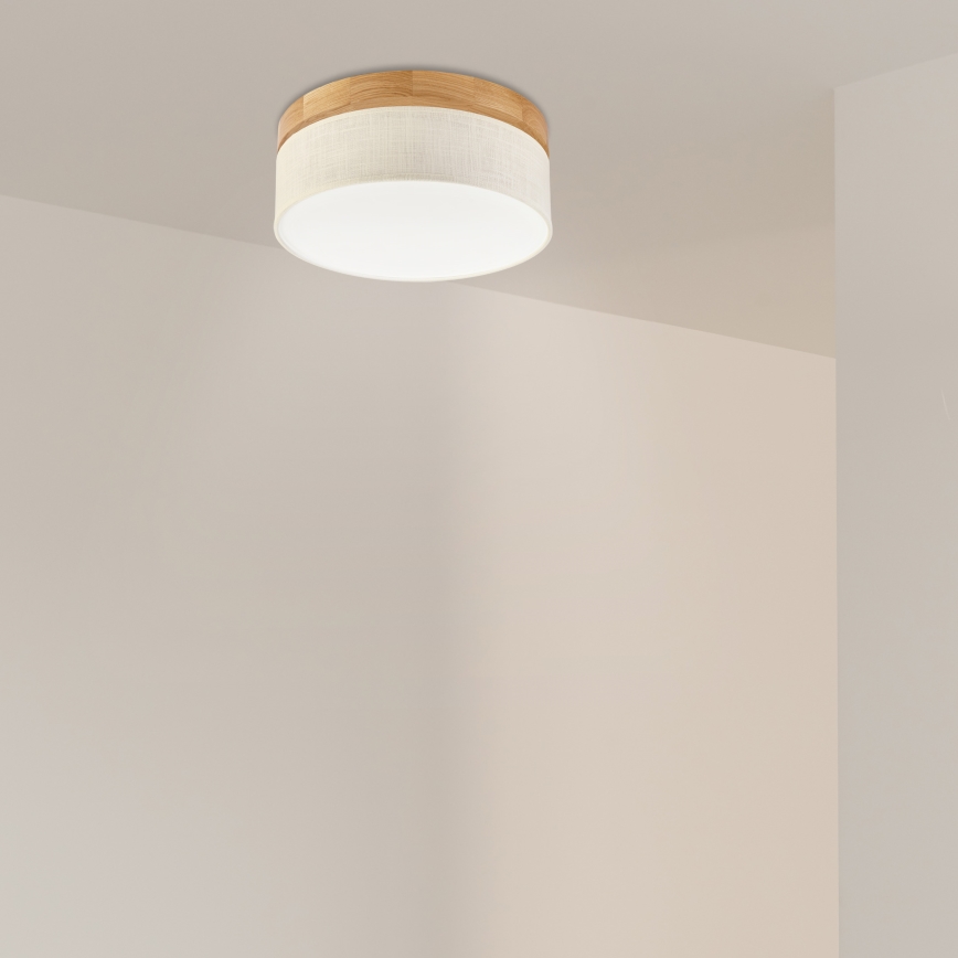 Brilagi - Candeeiro de teto LED BELLADONNA LED/20W/230V diâmetro 30 cm creme/ Carvalho