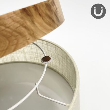 Brilagi - Candeeiro de teto LED BELLADONNA LED/20W/230V diâmetro 30 cm creme/ Carvalho